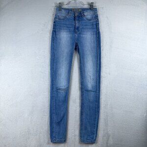 ZARA Jeans taille haute Dames T 36 bleu style mode des rues